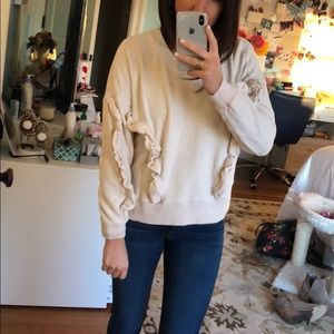 Madewell ruffle sweatshirt